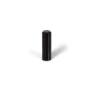 Momo GRAF knurled cylinder knob in black finish, showing textured grip and sleek design for automotive or furniture use.
