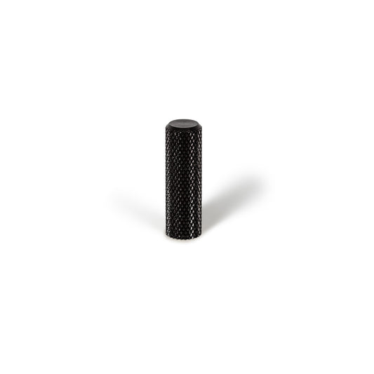 GRAF KNURLED CYLINDER KNOB 10MM BRUSHED BLACK in Brushed Black
