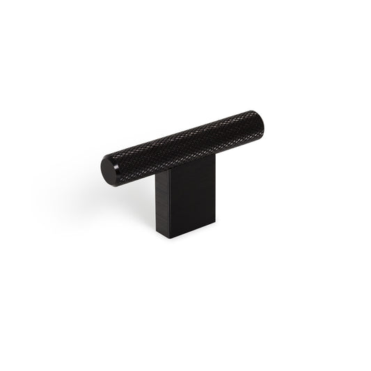 GRAF KNURLED T KNOB 60MM BRUSHED BLACK in Brushed Black
