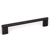GRAF KNURLED D HANDLE 160MM BRUSHED BLACK in Brushed Black