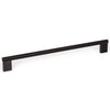 GRAF KNURLED D HANDLE 256MM BRUSHED BLACK in Brushed Black