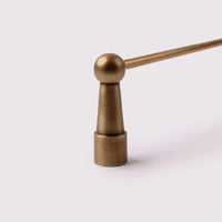 Gallery Rail End Post - Acid Washed Brass in Acid Washed Brass
