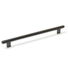 Momo Hendrix cabinet pull handle in brushed brass finish, showing sleek curved design for modern kitchen or furniture drawers.