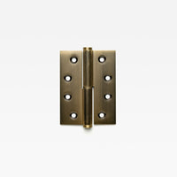Lift Off Hinge Aged Brass (mid-late 2025) LEFT in Aged Brass