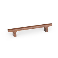Momo HINOKI timber cabinet pull handle with natural wood finish and sleek, modern design for kitchen or furniture furniture.