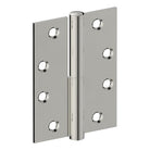 Lift Off Hinge, RIGHT HAND, 100mm x 75mm x 2.5mm, Stainless Steel, Button Tipped (w/timber and metal thread Screws) in Polished Stainless Steel