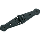 Rustic iron hinge from Tradco featuring a vintage, weathered finish and traditional design, ideal for barn or farmhouse doors.