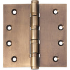 Tradco ball bearing hinge with metal construction, showing its smooth pivot mechanism and mounting holes for door installation.