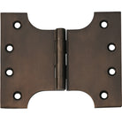 Tradco Shutter Parliament Hinge showing a durable metal hinge with decorative finial tips for window shutters.