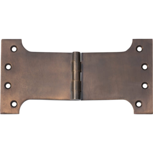 Tradco Shutter Parliament Hinge Antique Brass H100xW200xT4mm in Antique Brass