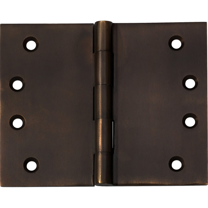 Hinge Broad Butt Antique Brass H100xW125xT4mm in Antique Brass