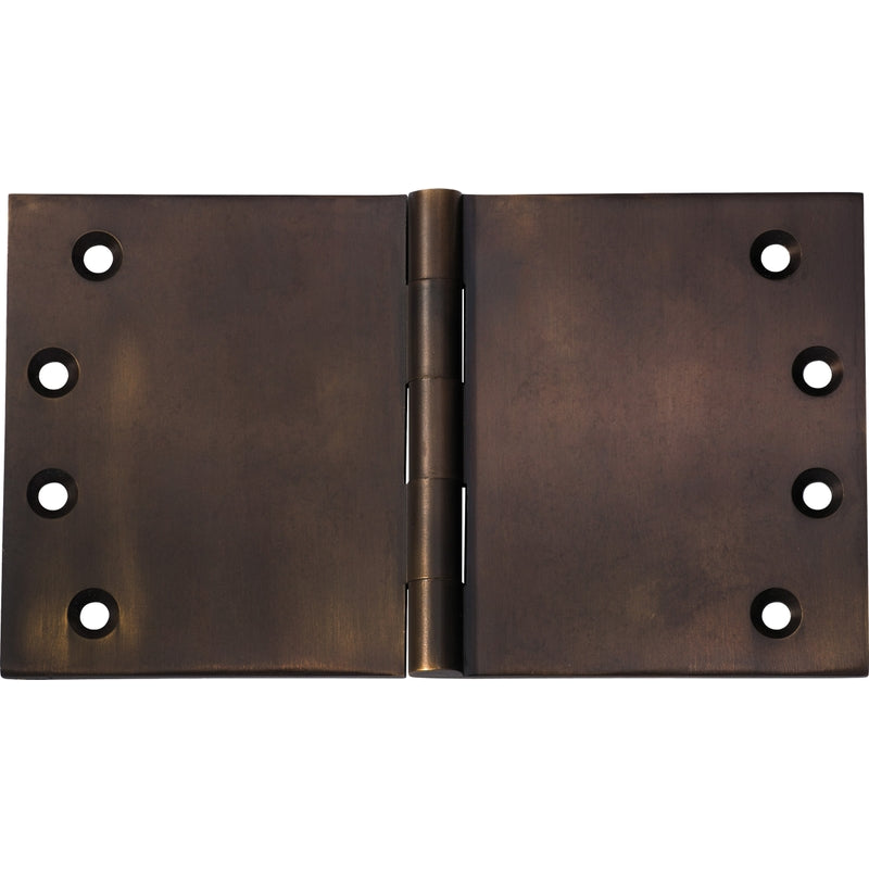 Hinge Broad Butt Antique Brass H100xW175xT4mm in Antique Brass