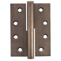 Right-hand Tradco Lift Off Hinge, durable hardware for cabinet doors, shown in a close-up image.