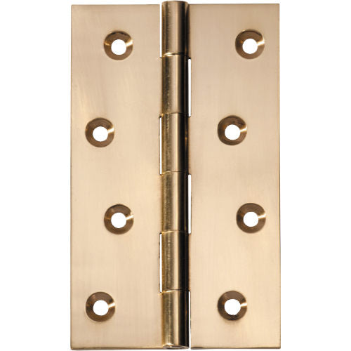 Tradco fixed pin hinge showing metal pin and mounting plates, used for door or window frame installation.