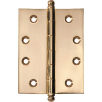 Hinge - 100mm x 75mm x 3mm - Loose Pin - Polished Brass in Polished Brass