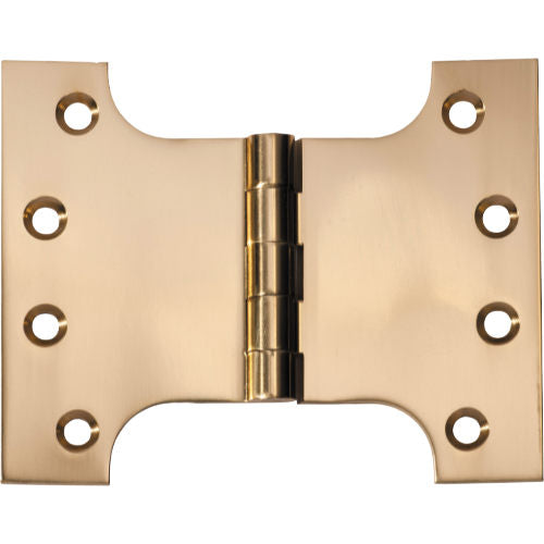 Tradco Shutter Parliament Hinge Polished Brass H100xW125xT4mm in Polished Brass