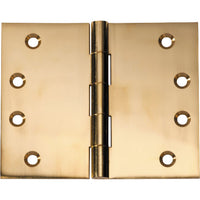 Tradco broad butt hinge showing metal construction and mounting holes for door and frame installation.