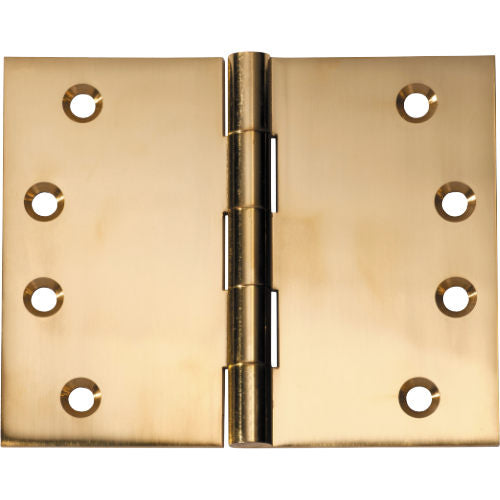 Tradco broad butt hinge showing metal construction and mounting holes for door and frame installation.