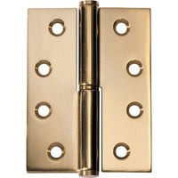 Right-hand Tradco Lift Off Hinge showing metal hinge with mounting plates for easy door removal and installation.