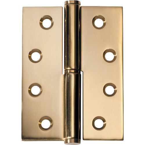 Right-hand Tradco Lift Off Hinge showing metal hinge with mounting plates for easy door removal and installation.