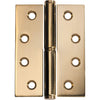Hinge Lift Off Left Hand Polished Brass H100xW75xT2.5mm in Polished Brass