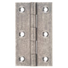 Hinge Fixed Pin Rumbled Nickel H89xW50xT2.5mm in Rumbled Nickel