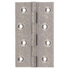 Hinge Fixed Pin Rumbled Nickel H100xW60xT2.5mm in Rumbled Nickel