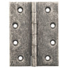 Hinge Fixed Pin Rumbled Nickel H100xW75xT3mm in Rumbled Nickel