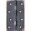 Hinge Fixed Pin Antique Copper H100xW60xT2.5mm in Antique Copper