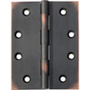 Hinge Fixed Pin Antique Copper H100xW75xT3mm in Antique Copper