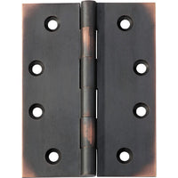 Tradco fixed pin hinge showing metal construction and mounting holes, designed for durable door or window installation.