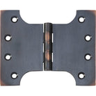 Tradco Shutter Parliament Hinge showing a sturdy metal hinge with a traditional design for shutters or doors.