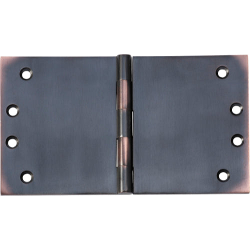 Tradco broad butt hinge showing a silver metal hinge with multiple screw holes for door or furniture installation