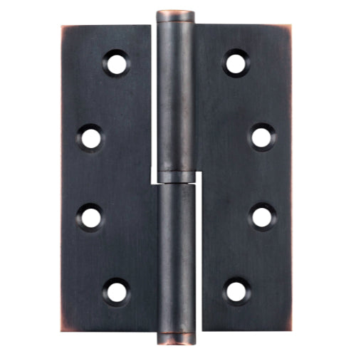 Right-hand Tradco Lift Off Hinge showing metal hinge with mounting plates, designed for easy removal and installation.