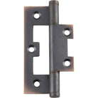 Tradco Hirline hinge showing metal construction and mounting plates for door installation.