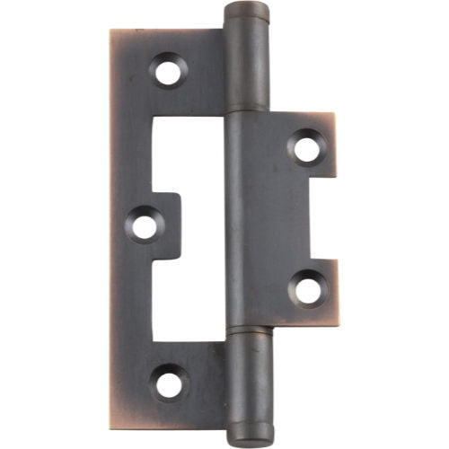 Tradco Hirline hinge showing metal construction and mounting plates for door installation.