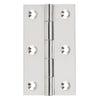 Hinge Fixed Pin Polished Nickel H89xW50xT2.5mm in Polished Nickel