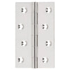 Hinge Fixed Pin Polished Nickel H100xW60xT2.5mm in Polished Nickel