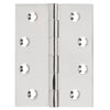 Hinge Fixed Pin Polished Nickel H100xW75xT3mm in Polished Nickel
