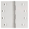 Hinge Fixed Pin Polished Nickel H100xW100xT3mm in Polished Nickel