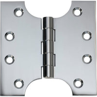 Tradco Shutter Parliament Hinge Chrome Plated H100xW100xT4mm in Chrome Plated