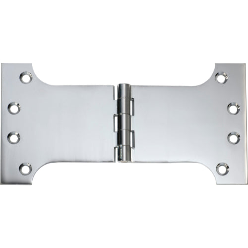 Tradco Shutter Parliament Hinge Chrome Plated H100xW200xT4mm in Chrome Plated