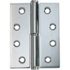 Hinge Lift Off Left Hand Chrome Plated H100xW75xT2.5mm in Chrome Plated