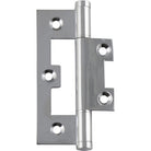 Tradco Hirline hinge showing metal construction and mounting holes, designed for durable door and cabinet applications