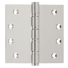 Tradco ball bearing hinge with metal components, showing the hinge's smooth pivot mechanism and mounting surface.