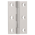 Tradco fixed pin hinge with durable metal construction, showcasing the hinge's sturdy design and mounting features.
