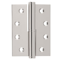Right-hand Tradco Lift Off Hinge showing metal hinge with mounting plates, suitable for cabinet doors.