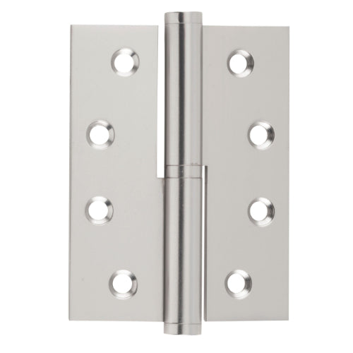 Left hand Tradco Lift Off Hinge showing metal hinge with mounting plates for door or window installation.