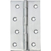 Hinge Fixed Pin Satin Chrome H100xW60xT2.5mm in Satin Chrome