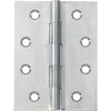 Hinge Fixed Pin Satin Chrome H100xW75xT3mm in Satin Chrome